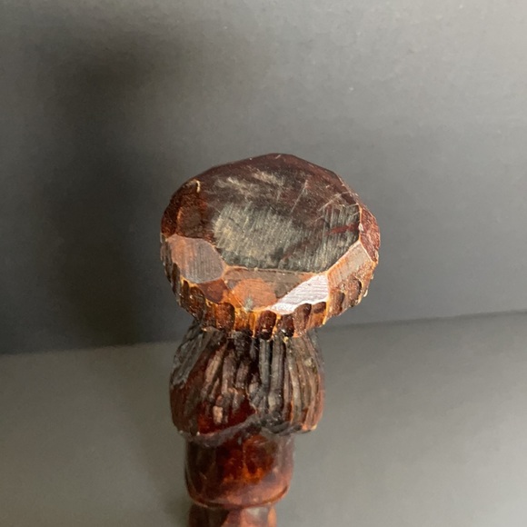 Tall Hand Carved Wooden Head Hand Made Statue Decorative Collectible - Picture 3 of 10